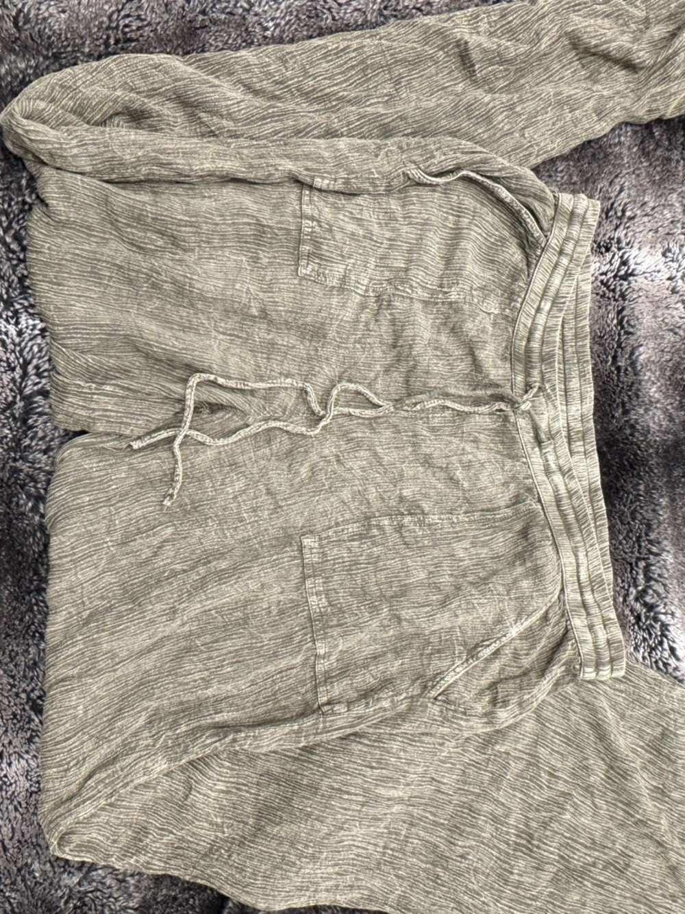 Women's Olive Green Drawstring Lounge Pants